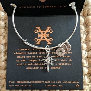 Alex and Ani Silver North Star Bangle